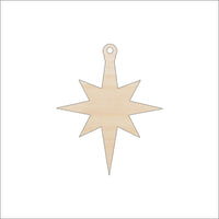 Star Ornament Wood Craft Shape - Laser Cut Baltic Birch Unfinished DIY Wood Art Supplies XMS253 - The Wood Shape Store