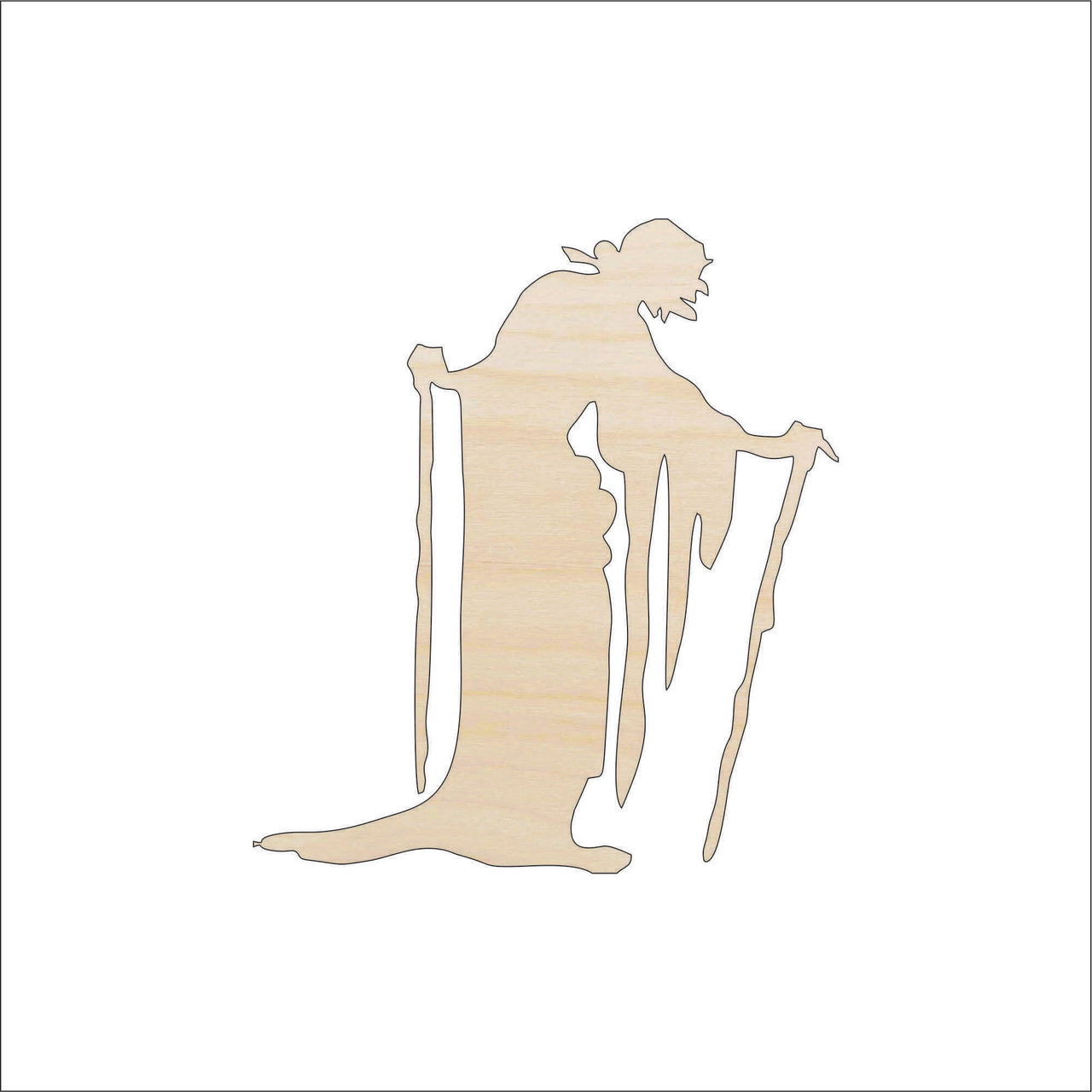 Witch Wood Craft Shape - Laser Cut Baltic Birch Unfinished DIY Wood Art Supplies FAL189 - The Wood Shape Store