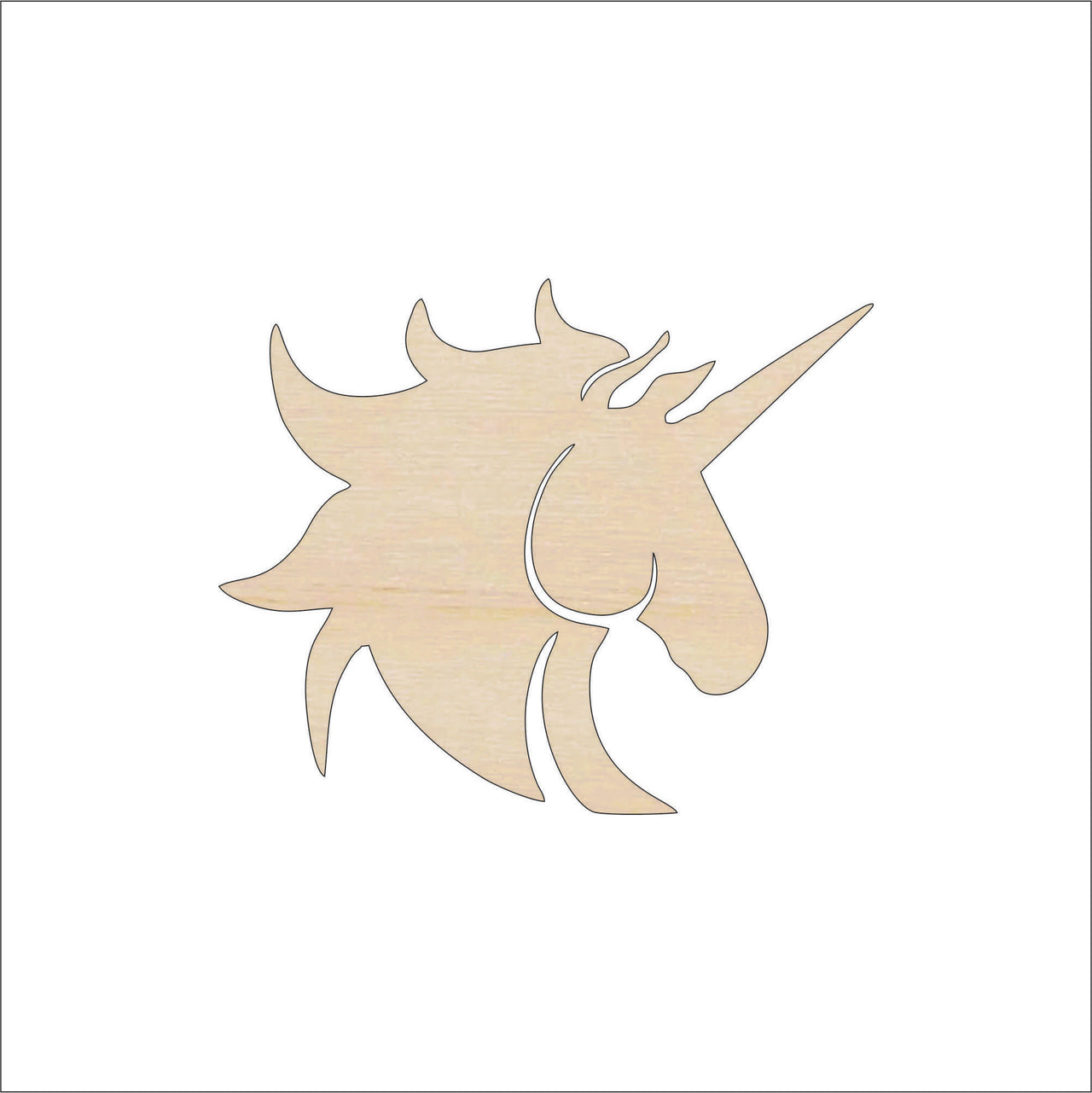 Unicorn Wood Craft Shape Laser Cut Out and Unfinished DIY Craft Supply MYTH161 - The Wood Shape Store