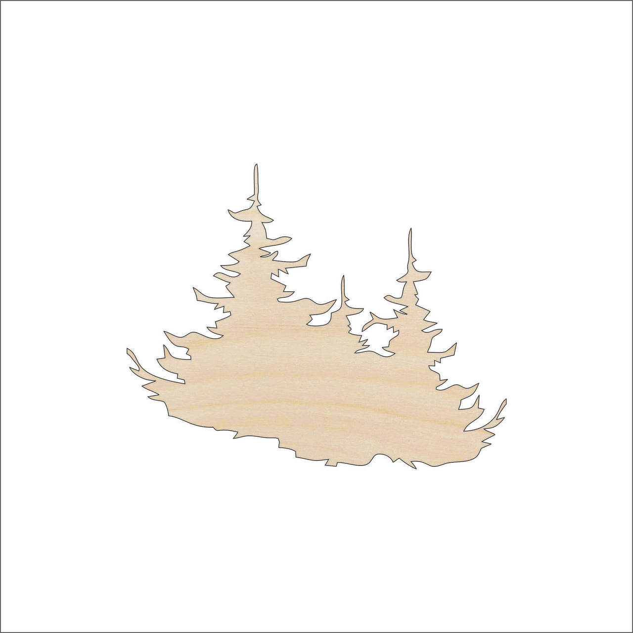 Tree Wood Craft Shape - Laser Cut Baltic Birch Unfinished DIY Wood Art Supplies TRE49 - The Wood Shape Store