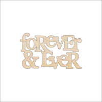 Forever & Ever Wood Craft Shape – Laser Cut Baltic Birch Unfinished DIY Wood Art Supplies WRD47 - The Wood Shape Store