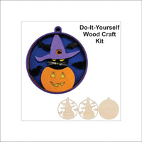 Pumpkin 3D Laser Cut Ornament – Baltic Birch Wood Craft Supplies | DIY Wood Ornament Kit HA28 - The Wood Shape Store