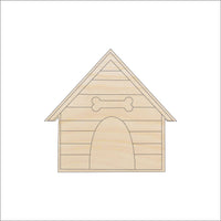 Dog House Wood Craft Shape - Laser Cut Baltic Birch Unfinished DIY Wood Art Supplies DOG51 - The Wood Shape Store