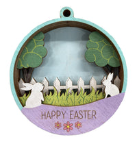 Bunny 3D Laser Cut Ornament – Baltic Birch Wood Craft Supplies | DIY Wood Ornament Kit ES2 - The Wood Shape Store