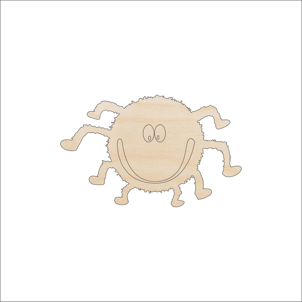 Spider Wood Craft Shape - Laser Cut Baltic Birch Unfinished DIY Wood Art Supplies BUG30 - The Wood Shape Store