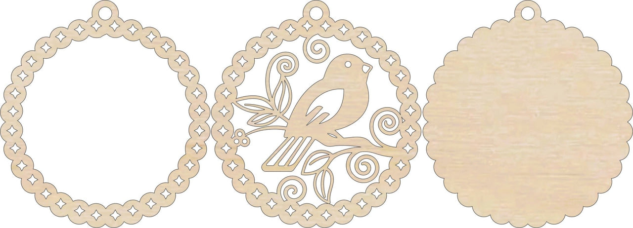 Bird 3D Laser Cut Ornament – Baltic Birch Wood Craft Supplies | DIY Wood Ornament Kit BR1 - The Wood Shape Store