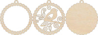 Bird 3D Laser Cut Ornament – Baltic Birch Wood Craft Supplies | DIY Wood Ornament Kit BR1 - The Wood Shape Store
