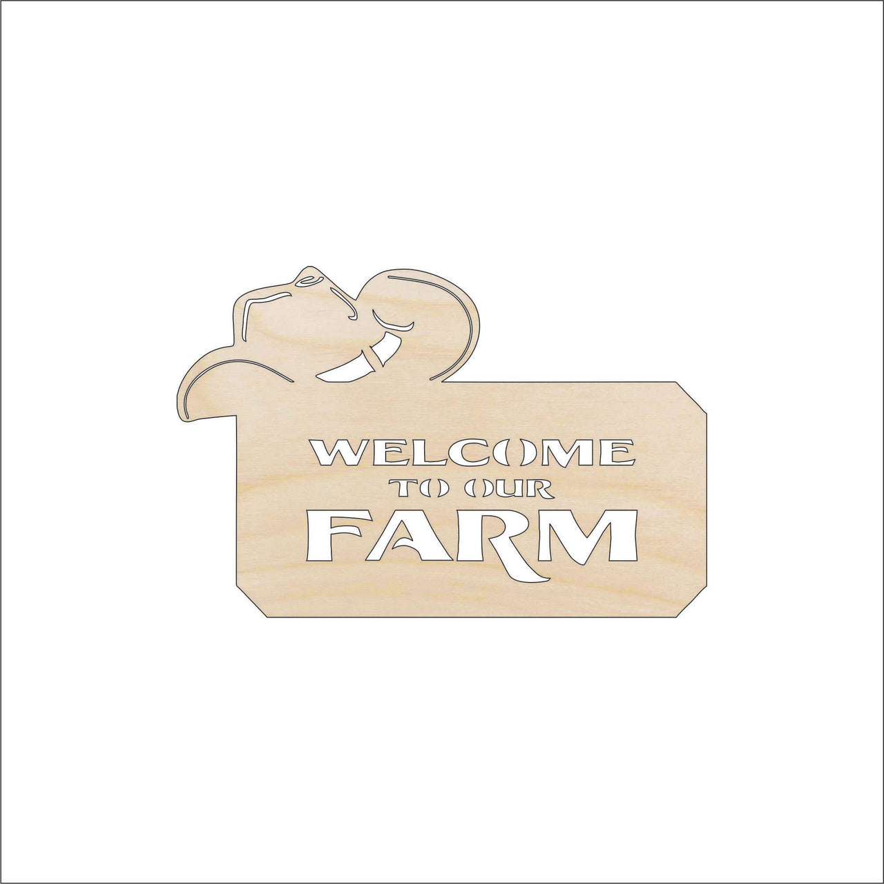 Farm Wood Craft Shape - Laser Cut Baltic Birch Unfinished DIY Wood Art Supplies SGN71 - The Wood Shape Store