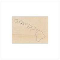 Hawaii Wood Craft Shape - Laser Cut Baltic Birch Unfinished DIY Wood Art Supplies STAT59 - The Wood Shape Store