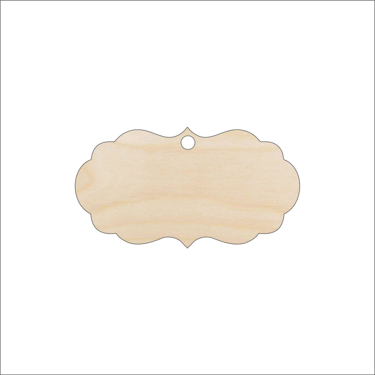 Gift Tag Wood Craft Shape - Laser Cut Baltic Birch Unfinished DIY Wood Art Supplies TAG14 - The Wood Shape Store