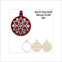 Star 3D Laser Cut Ornament – Baltic Birch Wood Craft Supplies | DIY Wood Ornament Kit DS7 - The Wood Shape Store