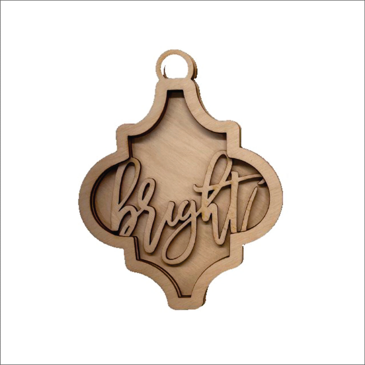 Bright 3D Laser Cut Ornament – Baltic Birch Wood Craft Supplies | DIY Wood Ornament Kit XM30 - The Wood Shape Store