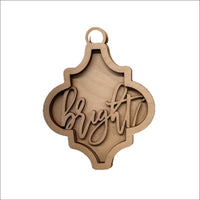 Bright 3D Laser Cut Ornament – Baltic Birch Wood Craft Supplies | DIY Wood Ornament Kit XM30 - The Wood Shape Store