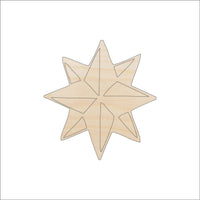 Star Wood Craft Shape - Laser Cut Baltic Birch Unfinished DIY Wood Art Supplies SKY12 - The Wood Shape Store