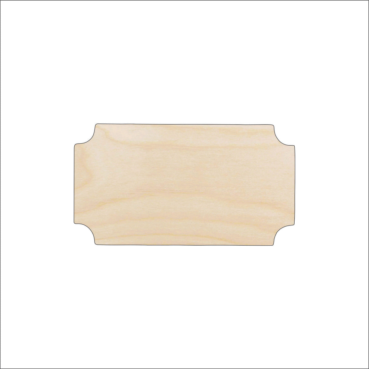 Plaque Wood Craft Shape - Laser Cut Baltic Birch Unfinished DIY Wood Art Supplies BSC14 - The Wood Shape Store