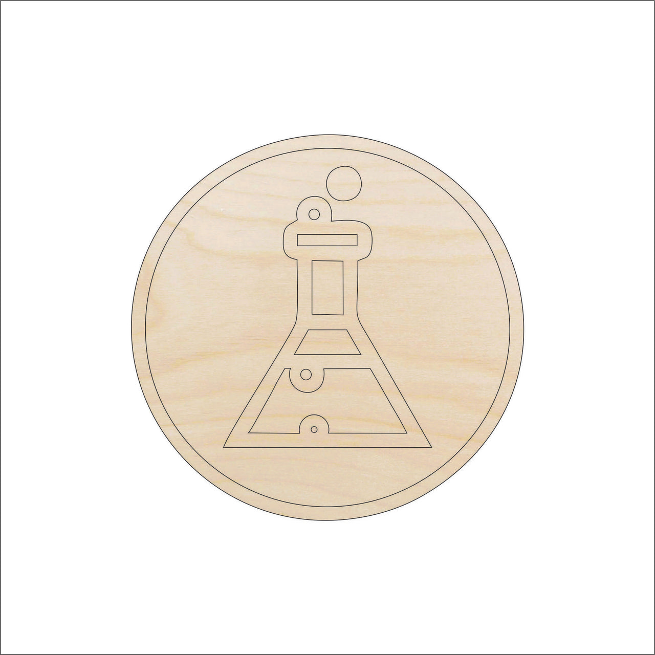 Beaker Wood Craft Shape - Laser Cut Baltic Birch Unfinished DIY Wood Art Supplies SNC10 - The Wood Shape Store