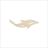 Dolphin Wood Craft Shape - Laser Cut Baltic Birch Unfinished DIY Wood Art Supplies SEA166 - The Wood Shape Store