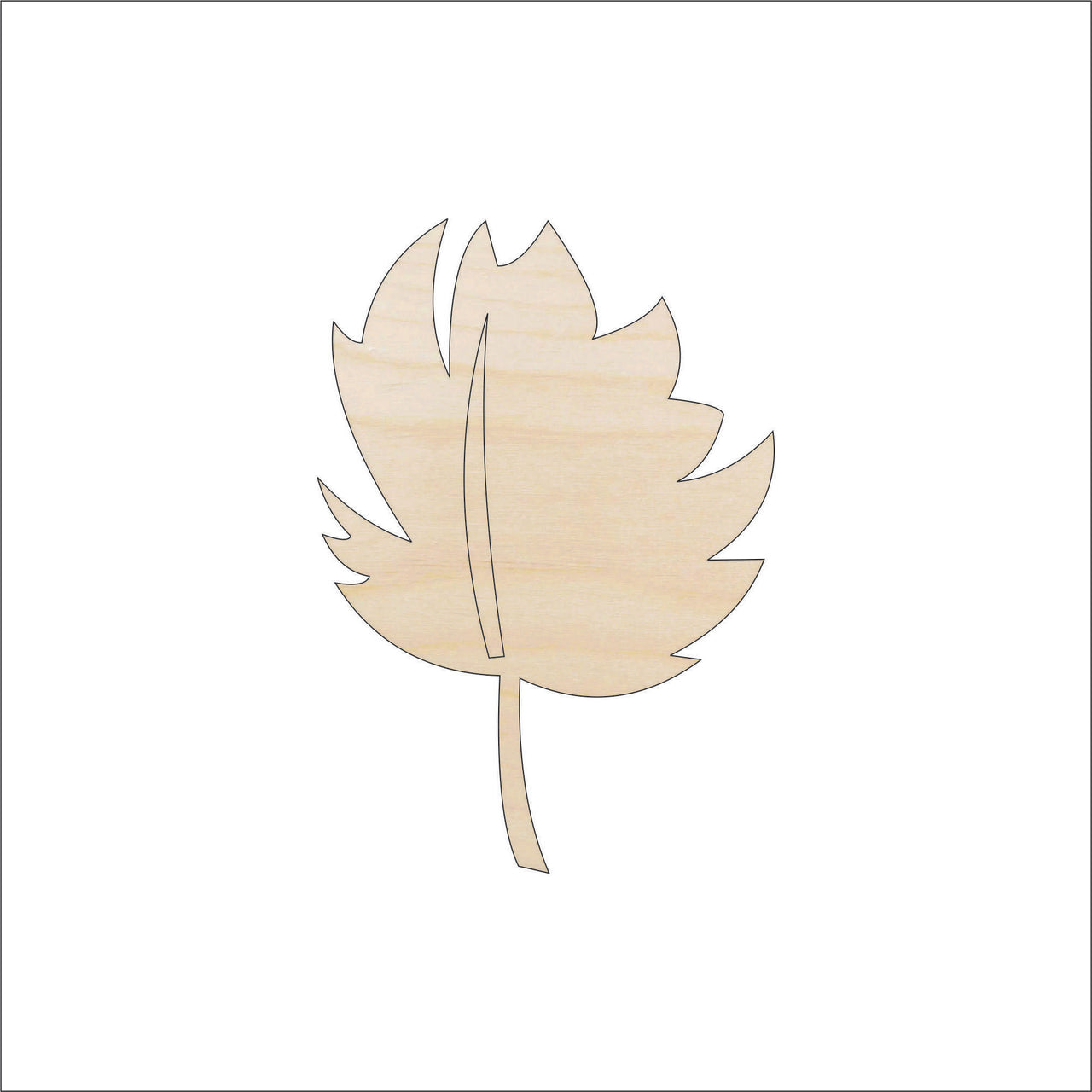 Leaf Wood Craft Shape - Laser Cut Baltic Birch Unfinished DIY Wood Art Supplies LEF15 - The Wood Shape Store