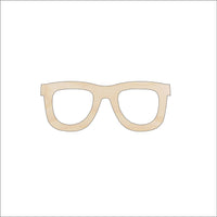 Glasses Wood Craft Shape - Laser Cut Baltic Birch Unfinished DIY Wood Art Supplies CLT85 - The Wood Shape Store
