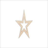 Star Wood Craft Shape - Laser Cut Baltic Birch Unfinished DIY Wood Art Supplies BSC2 - The Wood Shape Store