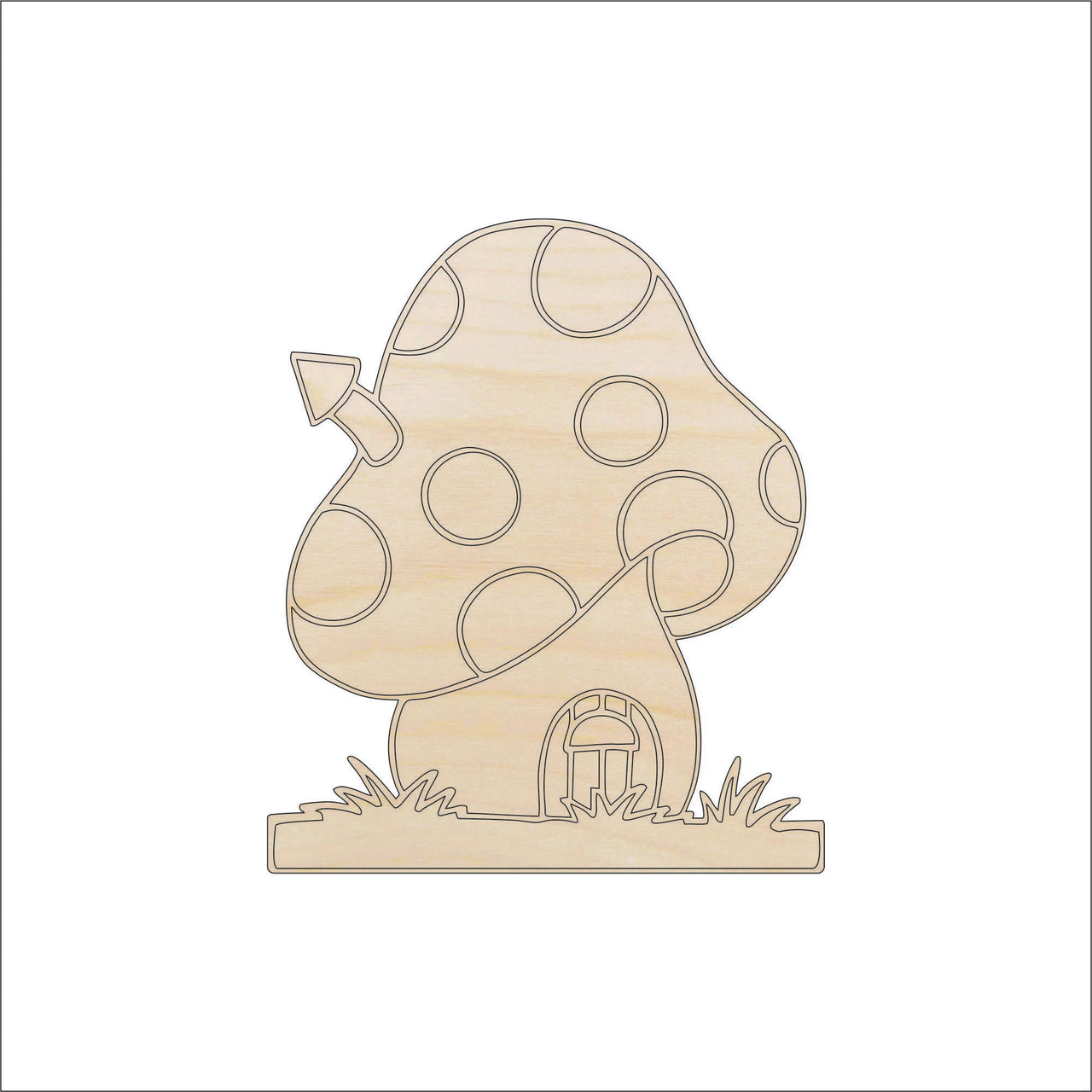 Fairy House Wood Craft Shape - Laser Cut Baltic Birch Unfinished DIY Wood Art Supplies BLD88 - The Wood Shape Store