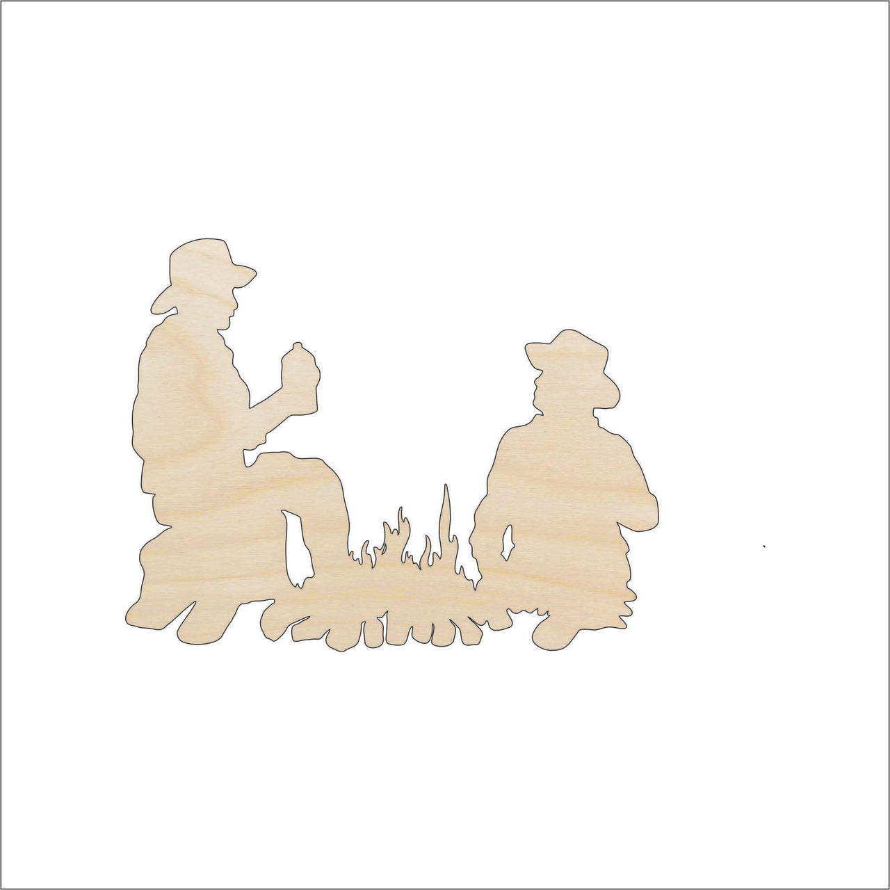 Cowboy Wood Craft Shape - Laser Cut Baltic Birch Unfinished DIY Wood Art Supplies PPL160 - The Wood Shape Store