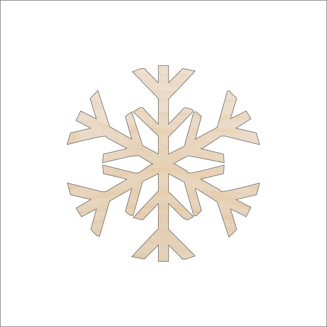 Snowflake Wood Craft Shape - Laser Cut Baltic Birch Unfinished DIY Wood Art Supplies SNW9 - The Wood Shape Store
