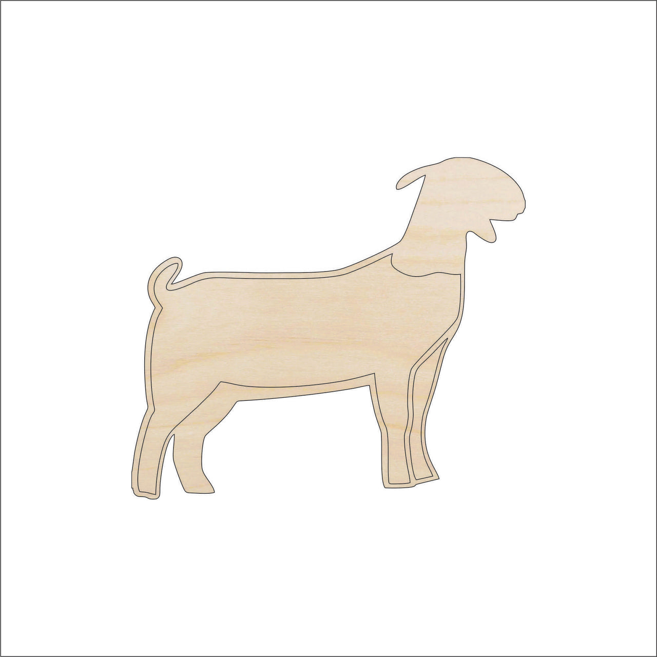 Goat Wood Craft Shape - Laser Cut Baltic Birch Unfinished DIY Wood Art Supplies SHP8 - The Wood Shape Store