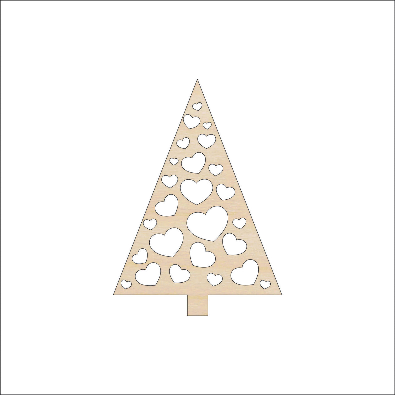 Tree Wood Craft Shape - Laser Cut Baltic Birch Unfinished DIY Wood Art Supplies TRE131 - The Wood Shape Store