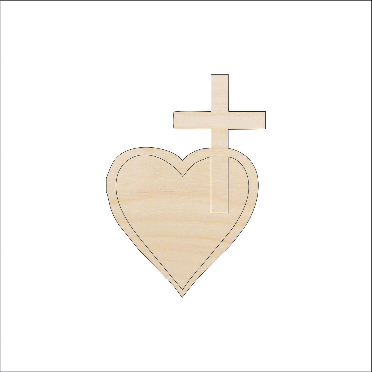 Cross Wood Craft Shape Laser Cut Out and Unfinished DIY Craft Supply REL97 - The Wood Shape Store