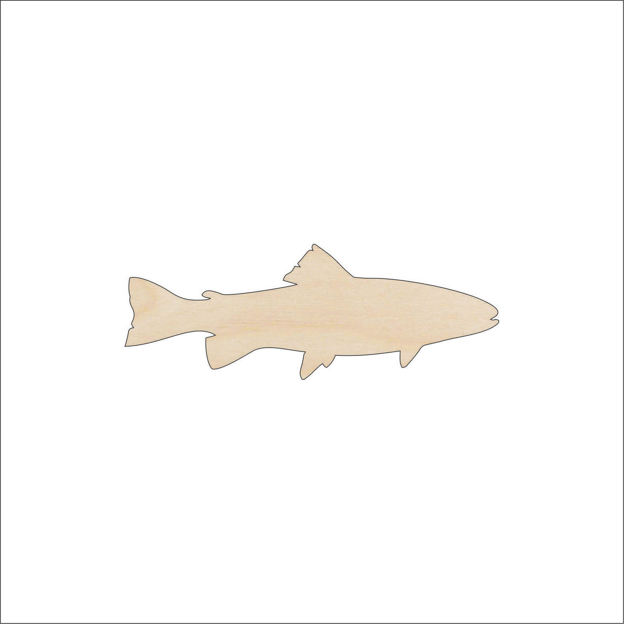 Fish Wood Craft Shape - Laser Cut Baltic Birch Unfinished DIY Wood Art Supplies FSH37 - The Wood Shape Store