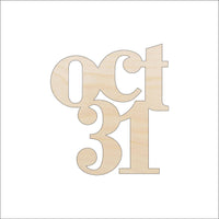 Oct 31 Wood Craft Shape - Laser Cut Baltic Birch Unfinished DIY Wood Art Supplies FAL265 - The Wood Shape Store