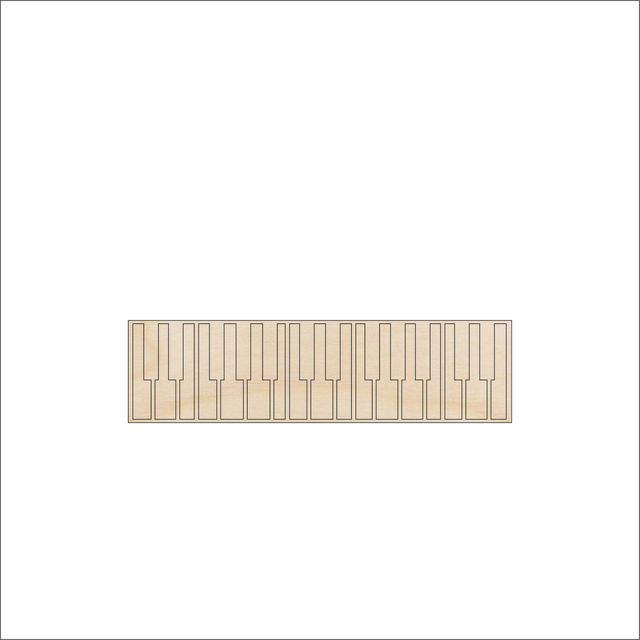 Keyboard Wood Craft Shape - Laser Cut Baltic Birch Unfinished DIY Wood Art Supplies MSC52 - The Wood Shape Store