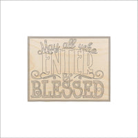 Blessed Wood Craft Shape - Laser Cut Baltic Birch Unfinished DIY Wood Art Supplies SGN110 - The Wood Shape Store