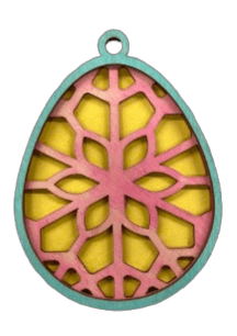 Easter 3D Laser Cut Ornament – Baltic Birch Wood Craft Supplies | DIY Wood Ornament Kit ES16 - The Wood Shape Store