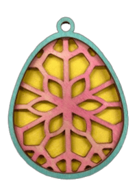 Easter 3D Laser Cut Ornament – Baltic Birch Wood Craft Supplies | DIY Wood Ornament Kit ES16 - The Wood Shape Store