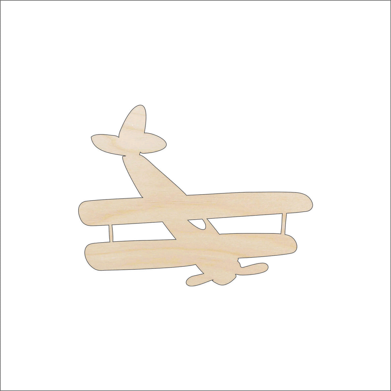 Airplane Wood Craft Shape - Laser Cut Baltic Birch Unfinished DIY Wood Art Supplies PLN19 - The Wood Shape Store