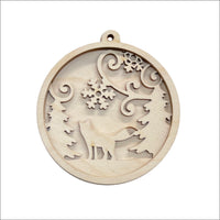 Fox 3D Laser Cut Ornament – Baltic Birch Wood Craft Supplies | DIY Wood Ornament Kit AN1 - The Wood Shape Store