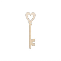 Key Wood Craft Shape - Laser Cut Baltic Birch Unfinished DIY Wood Art Supplies KEY12 - The Wood Shape Store