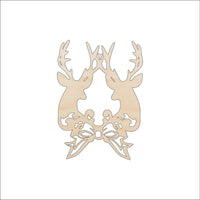 Deer Wood Craft Shape - Laser Cut Baltic Birch Unfinished DIY Wood Art Supplies XMS175 - The Wood Shape Store