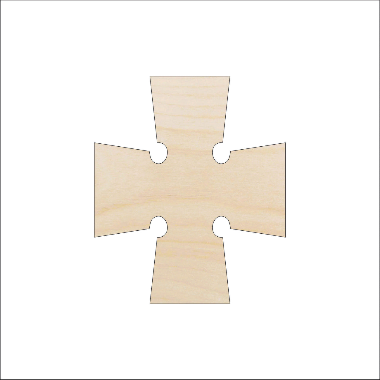 Cross Wood Craft Shape - Laser Cut Baltic Birch Unfinished DIY Wood Art Supplies REL53 - The Wood Shape Store