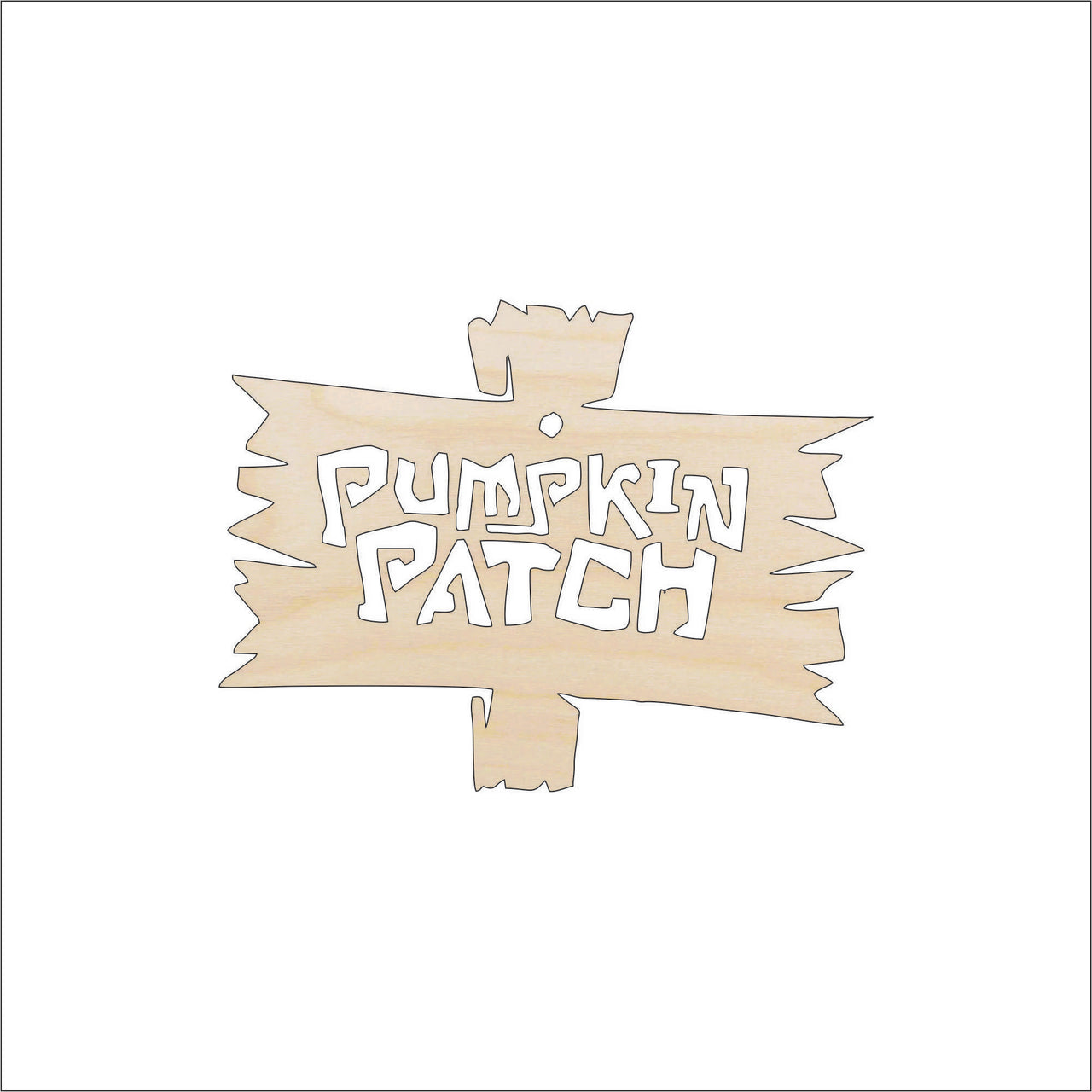Pumpkin Wood Craft Shape - Laser Cut Baltic Birch Unfinished DIY Wood Art Supplies FAL144 - The Wood Shape Store