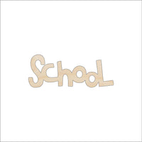 School Wood Craft Shape - Laser Cut Baltic Birch Unfinished DIY Wood Art Supplies SCL17 - The Wood Shape Store