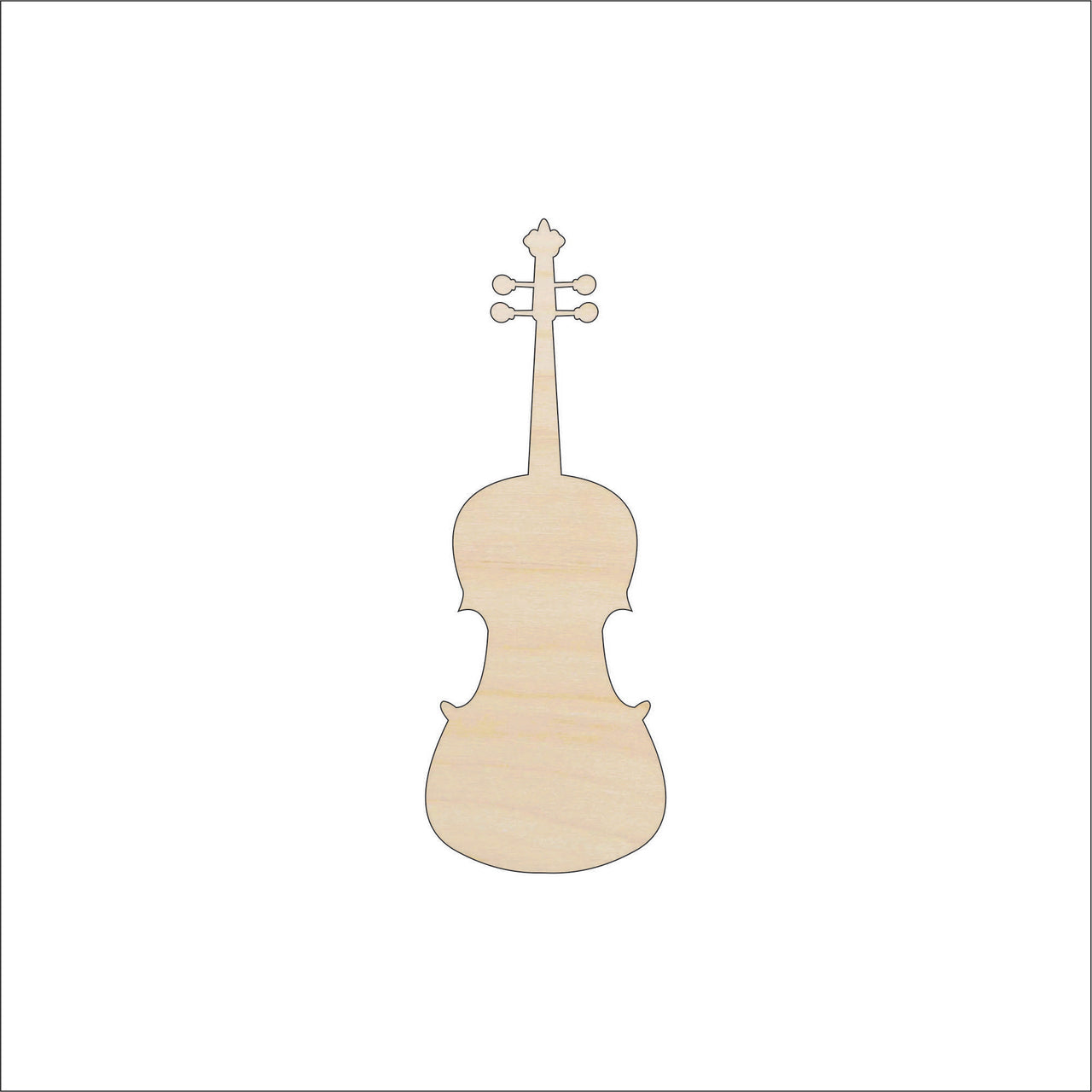 Guitar Wood Craft Shape - Laser Cut Baltic Birch Unfinished DIY Wood Art Supplies MSC21 - The Wood Shape Store