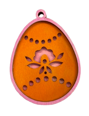 Easter 3D Laser Cut Ornament – Baltic Birch Wood Craft Supplies | DIY Wood Ornament Kit ES19 - The Wood Shape Store