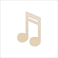 Music Note Wood Craft Shape - Laser Cut Baltic Birch Unfinished DIY Wood Art Supplies MSC26 - The Wood Shape Store