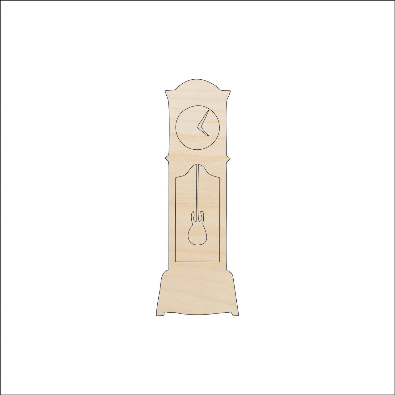 Clock Wood Craft Shape - Laser Cut Baltic Birch Unfinished DIY Wood Art Supplies DCR5 - The Wood Shape Store