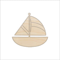 Sailboat Wood Craft Shape - Laser Cut Baltic Birch Unfinished DIY Wood Art Supplies BOT39 - The Wood Shape Store