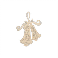 Bells Wood Craft Shape - Laser Cut Baltic Birch Unfinished DIY Wood Art Supplies XMS104 - The Wood Shape Store
