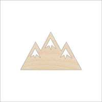 Mountains Wood Craft Shape - Laser Cut Baltic Birch Unfinished DIY Wood Art Supplies XTR72 - The Wood Shape Store